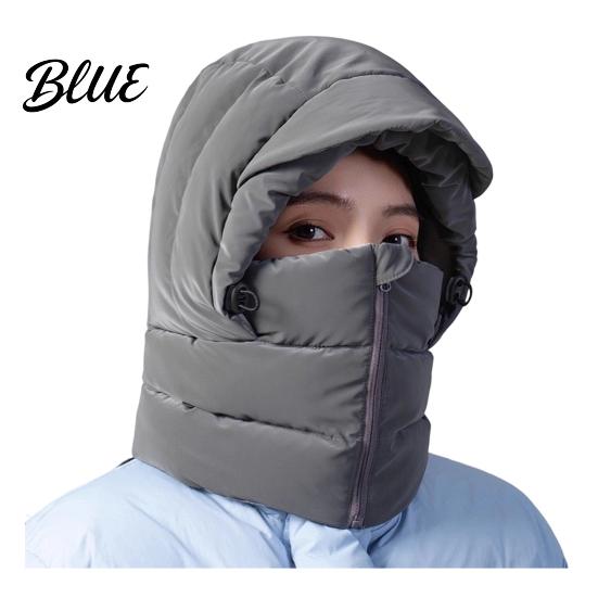 Thickened Scarf Hat for Cold Wind-Resistant Zipper Balaclava Hat Women Winter Face Mask Weather Outdoor