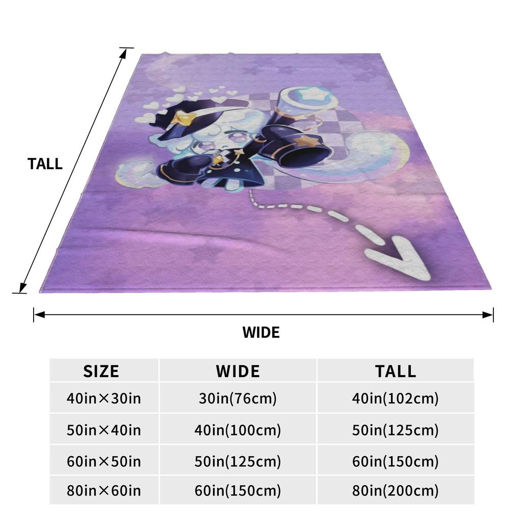 Mléčná dráha Sušenka Fleece deka Cookie Run Kingdom Kreativní přehozy pro domácnost Hotel Pohovka 150*125cm Prošívaná deka