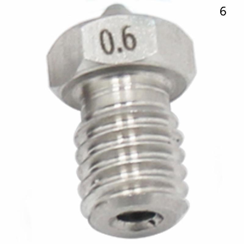 5 stücke Edelstahl Düse Extruder 3D Drucker Teile Filament Gewinde Teil