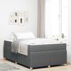 Bed Frame with Mattress Dark Grey 120 x 200 cm Fabric