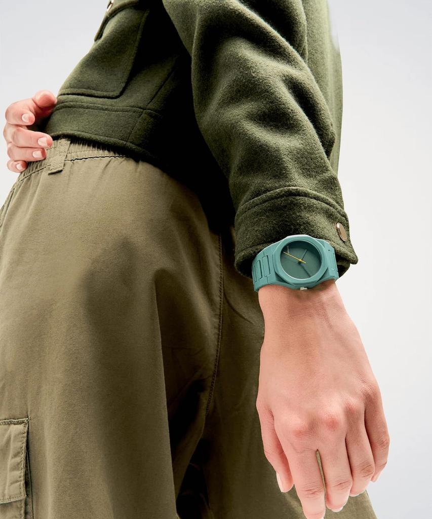 Authorized Dealer [D1 MILANO] D1 Milano Men's and Women's Watch PCBU10 Polycarbonate Green 37mm