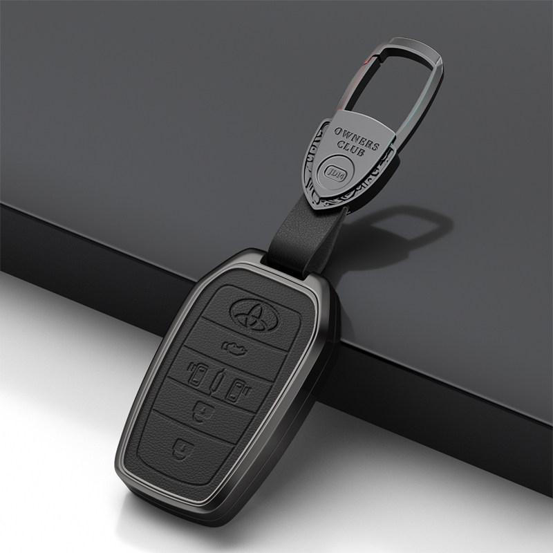 Suitable for Toyota Alphard keycases, Welfa car keycases, high-end alloy leather men's bag buckles JO8