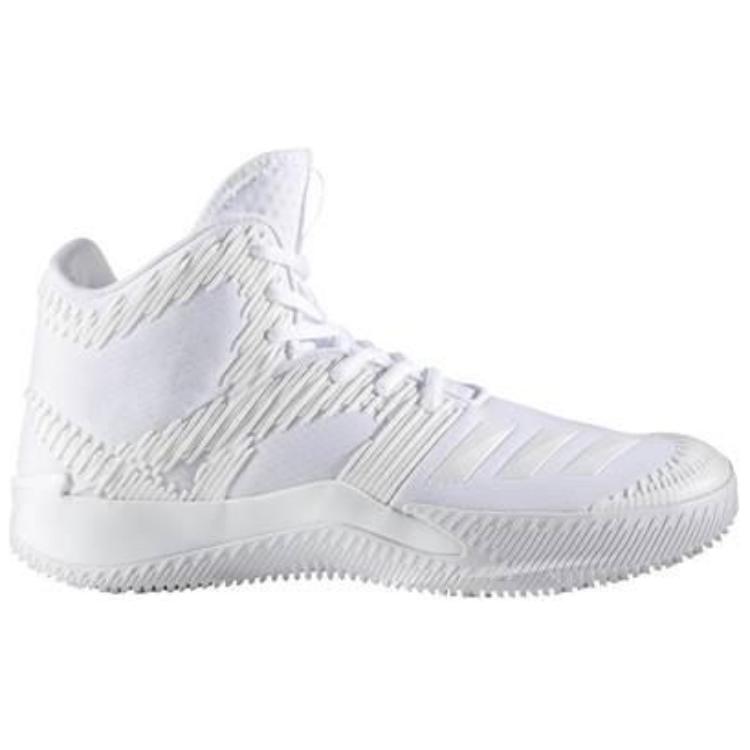 New Adidas Anti-Slip Wear-Resistant Mid-Top Basketball Shoes Men's White BB8186