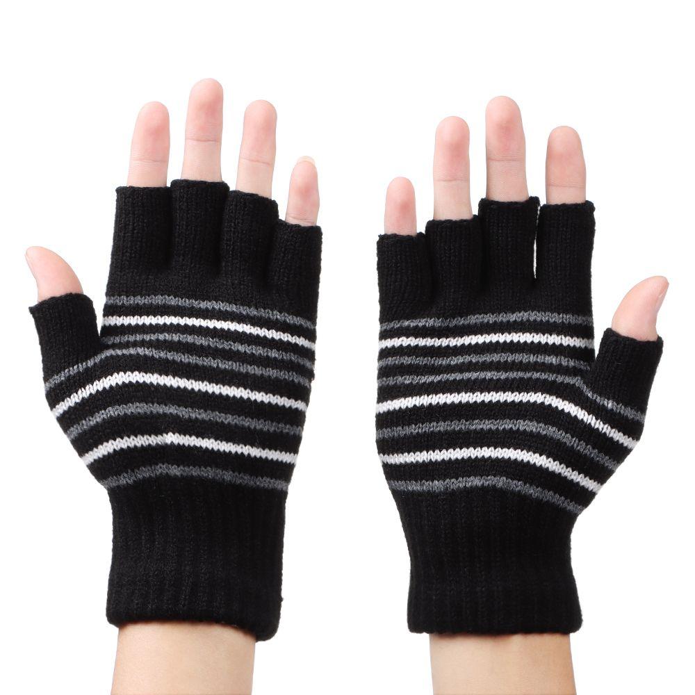 USB Winter Full&Half Finger Gloves Knitted Mitten Electric Heating Gloves Heated Gloves