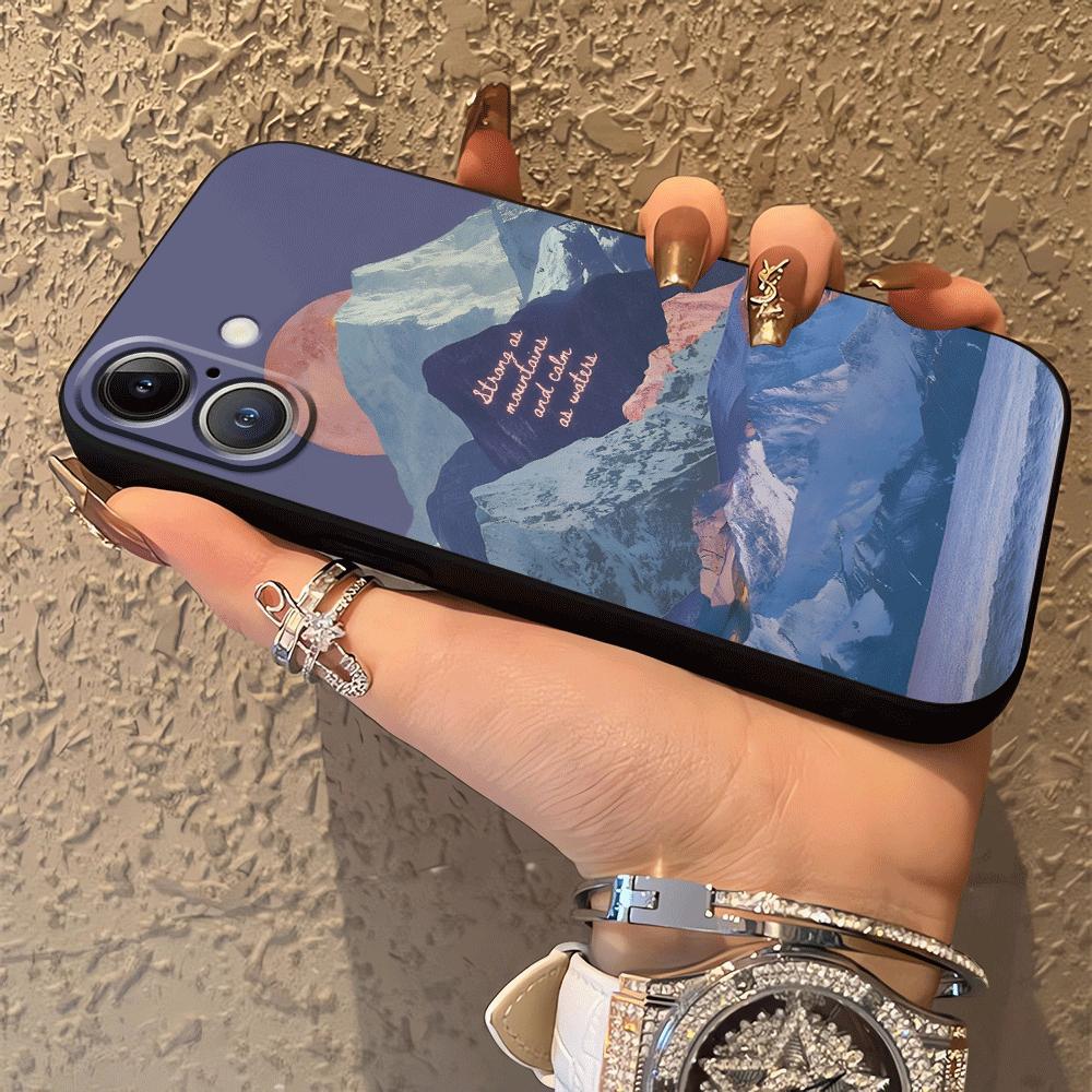 Creative Mountain Peak Art Funda Phone Cover Case for Apple iPhone 17 Pro Max 12 13 Air 11 15 Pro 7 8 XR XS MAX 16 14