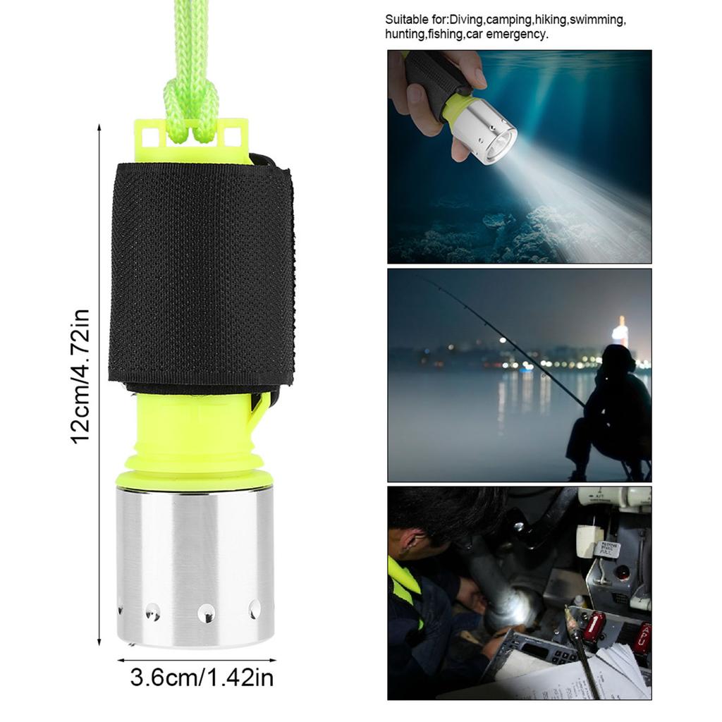 Portable Lightweight 3 Mode Torch for Diving Swimming Hiking Camping Hunting Fishing