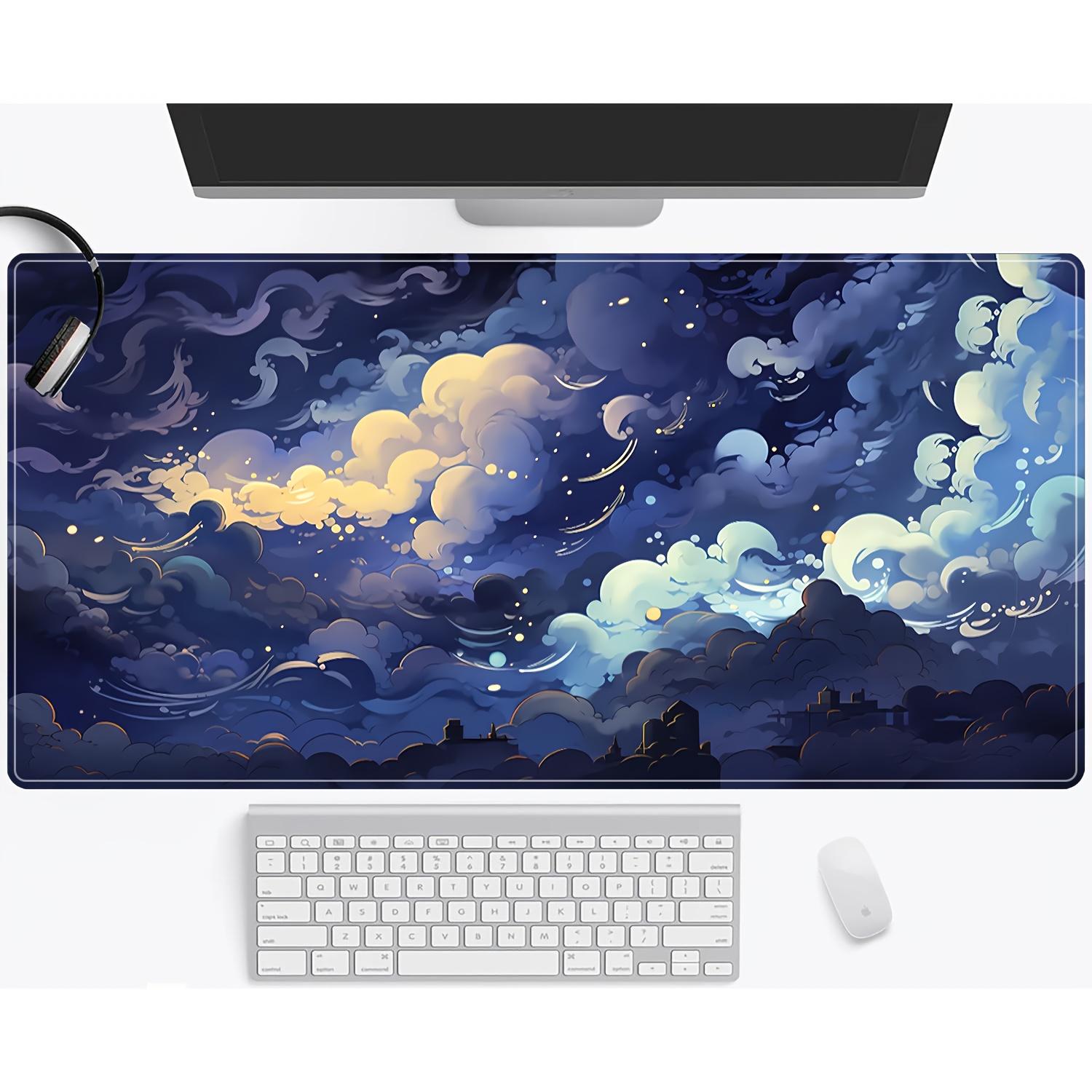Sky Cloud Gaming Mouse Pad Large Desk Mat Laptop Keyboard NonSlip EdgeLocked Mouse Pad Extra Large Decorative Mat 800x400x2mm