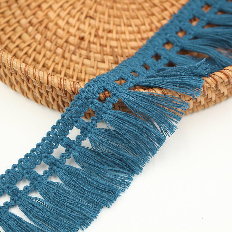 Plaid Fringe Polyester Lace Trim for Skirts, Tablecloths, DIY Bags, and Hat Accessories