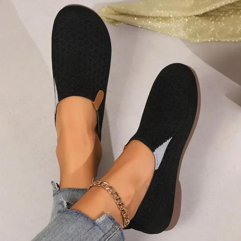 2025 Shoes Female Mesh Women's Vulcanize Shoes Light Outdoor Women Sneakers Low Heel Round Toe Slip On Soft Ladies Casual Shoes