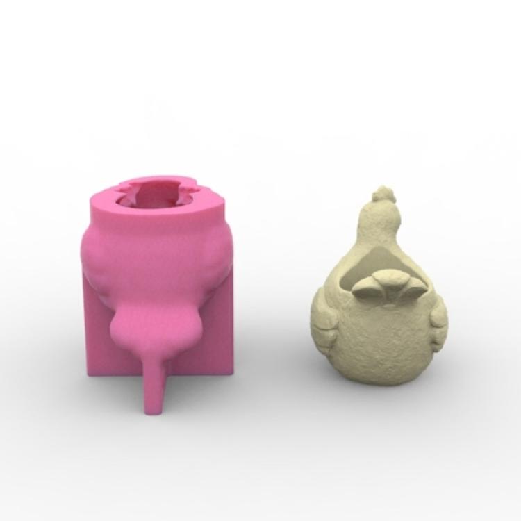Silicone Plant Pots Mold Vase Mold Hen Shape Creative Flowerpot Molds Silicone Texture Perfect for Making Flowerpot Vase
