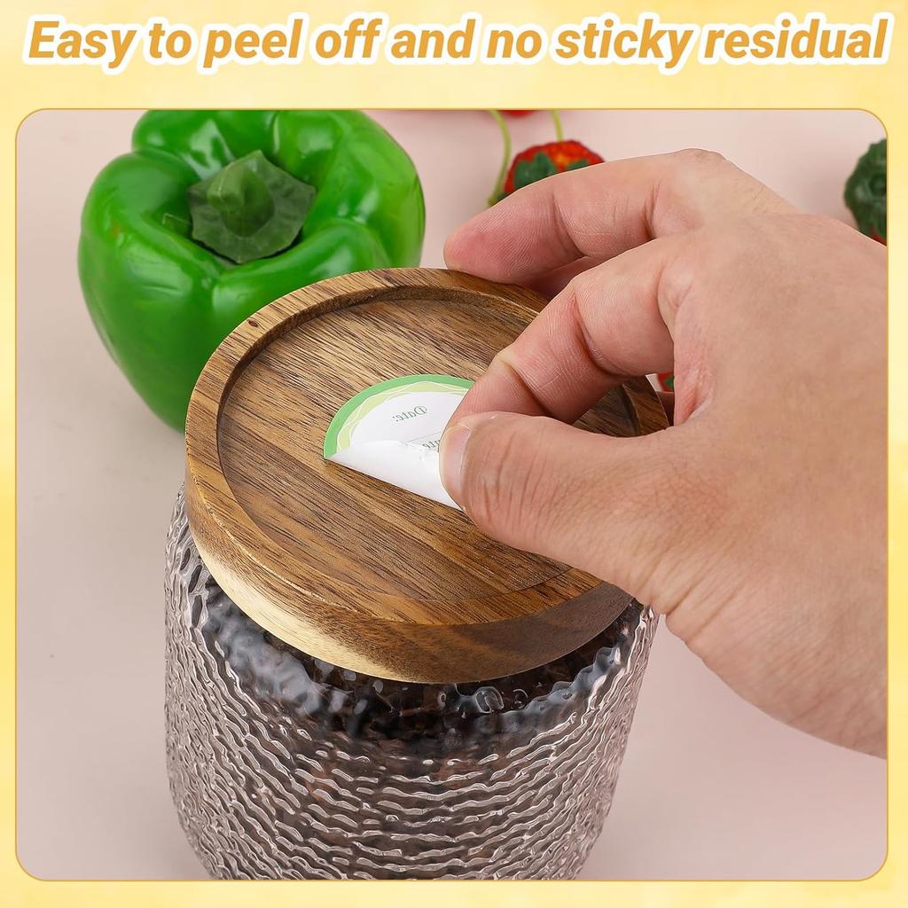 Removable Mason Jar Lid Labels 90 Canning Labels for Jars and Lids Canning Jar Label Stickers Floral Round for Food Container Spice Lids Canister
