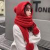 Neck Warmer Knitted Hat Scarf Set Twist Neckerchief Fashion Cycling Balaclavas Hat  All-match