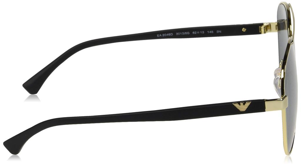 Sluneční brýle 0EA2046D 30136G BLEDEM ŠEDÁ ZRCADLO ČERNÁ Čočka 62 [Emporio Armani] ZLATÁ/SVĚTLÁ