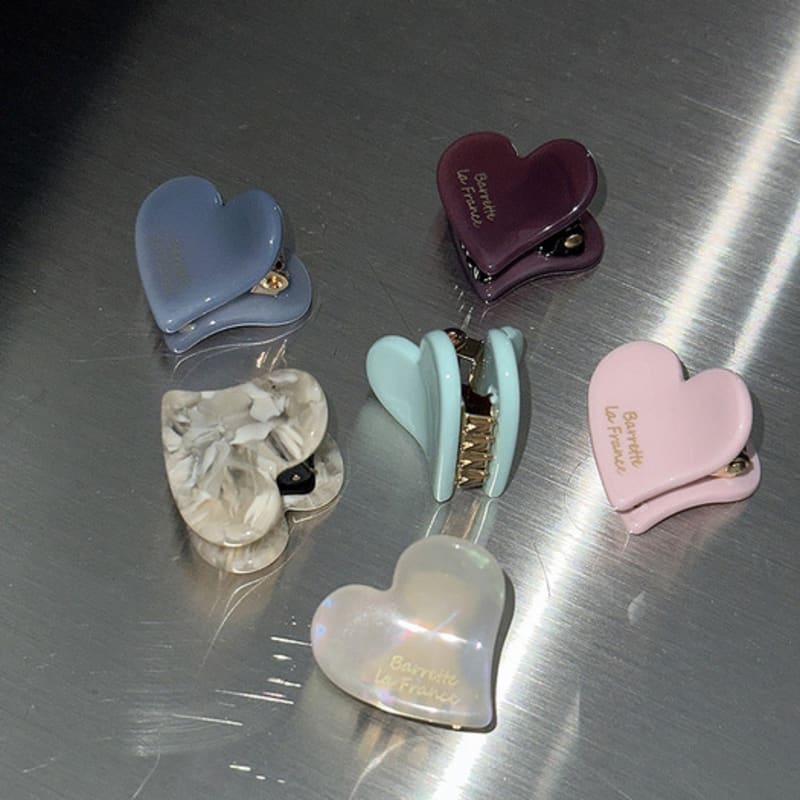 

mosxe (acc color) Love mini hair clip (6color) white aurora