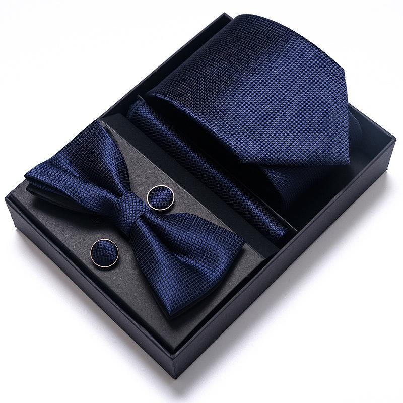 Men'S Tie Bow Tie Set Gift Box 6-Piece Set Tie Business Dress Tie Guangzhou