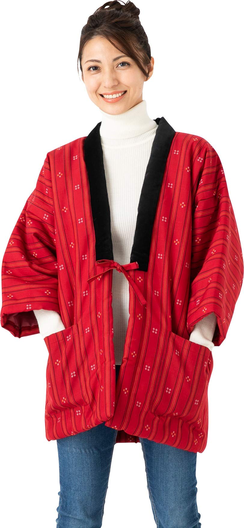 

Watanosato Kurume Handmade Hanten Made in Japan Filled with Cotton (Women s) - - (10)