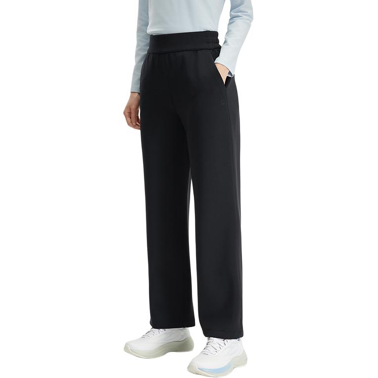 Fila Womens Outdoor Series Casual Fashion Comfortable Knitted Sports Pants Women Pants Deep-Black A11W441608F-BK