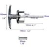 Garage Door Keyed T-handle Lock Kit With 2keys,universal Shed Door Lock T Handle