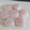 45mm Genuine Natural Rose Quartz Heart Shape Power Stone Engraved Personalized Pink Crystal Healing Reiki Charged Palm Gemstones