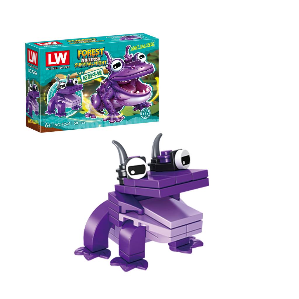 Non-Toxic Horror Game 99 Nights In The Forest Deer Ram Owl Creative Building Blocks Figures Models Diy Assemble Bricks Kids Toys Gifts