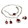 Women Jewelry Set Rhinestones Pendant Decoration Plating Necklace Earrings Ring Bracelet