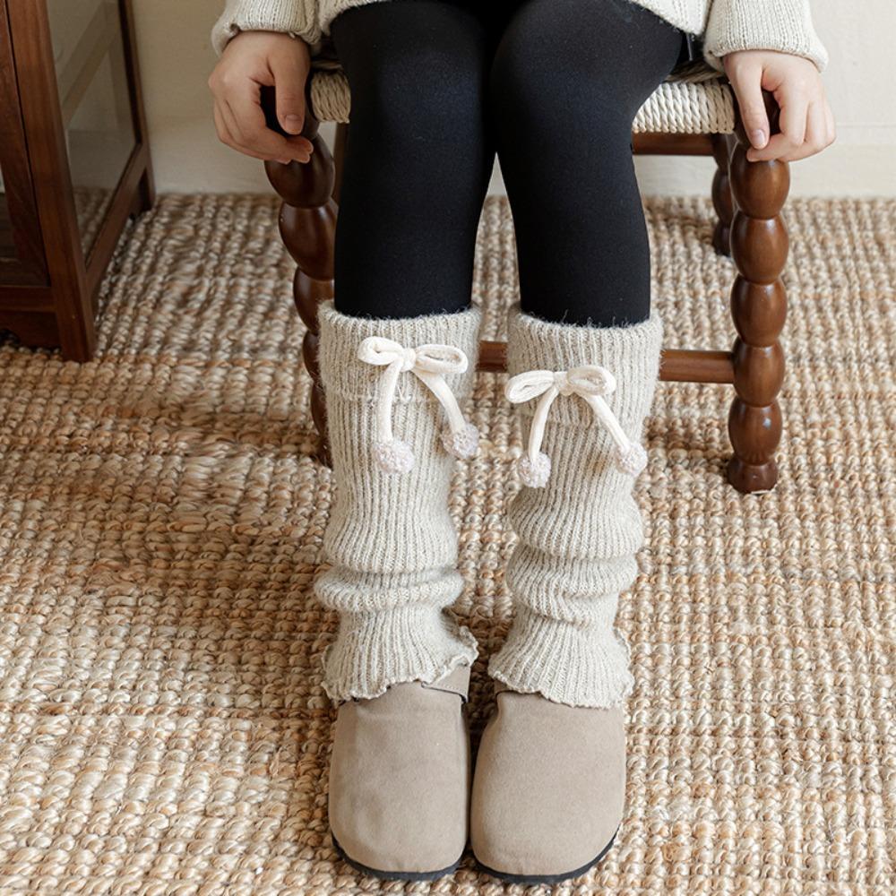 

Harajuku Children s Leg Warmers Solid Color Kids Long Socks Fashion Lolita Knitted Socks Girls хакі