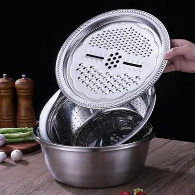 Multifunctional Vegetable and Fruit Salad Potato Graters, Cheese Grater Cutter with Drain Basin, 3PCS/Set