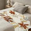 Lightweight Flannel Blanket Soft Cozy Floral Design, Perfect for Home, Halloween & Christmas Décor