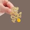 2024 Year of the Dragon Zodiac Brooch: Elegant Chinese Style Dragon Pin for Men & Women, Perfect Suit Accessory