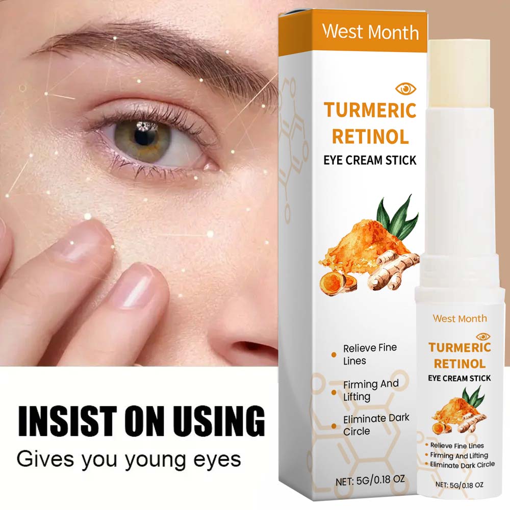 Turmeric Eye Cream Stick Nourishes The Skin, Improves Fine Lines, Relieves Eye Bags and Dark Circles, and Brightens The Eye Skin