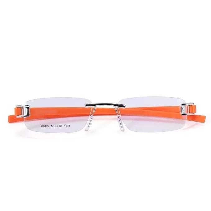 RSINC Combo Rimless Frame eyeglasses for unisex Silver Orange-Black White Tag A1 JL186701721496