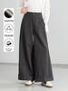Xin Ge Women's Spring Tencel Cotton High Waist Wide Leg Pants with a Lazy Style Design