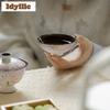 2pc/lot Powder Yin Hand-painted Winter Jasmine Teacup Retro Tea Bowl Mug Tea-tasting Personal Cup Chazhan Master Cups Craft 55ml