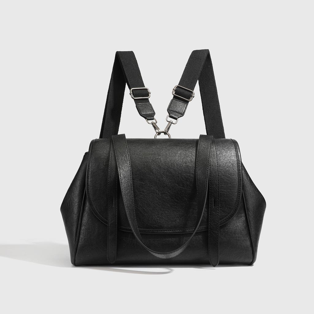 New stylish commuter handbag for women, niche large-capacity vintage messenger bag, high-end tote backpack