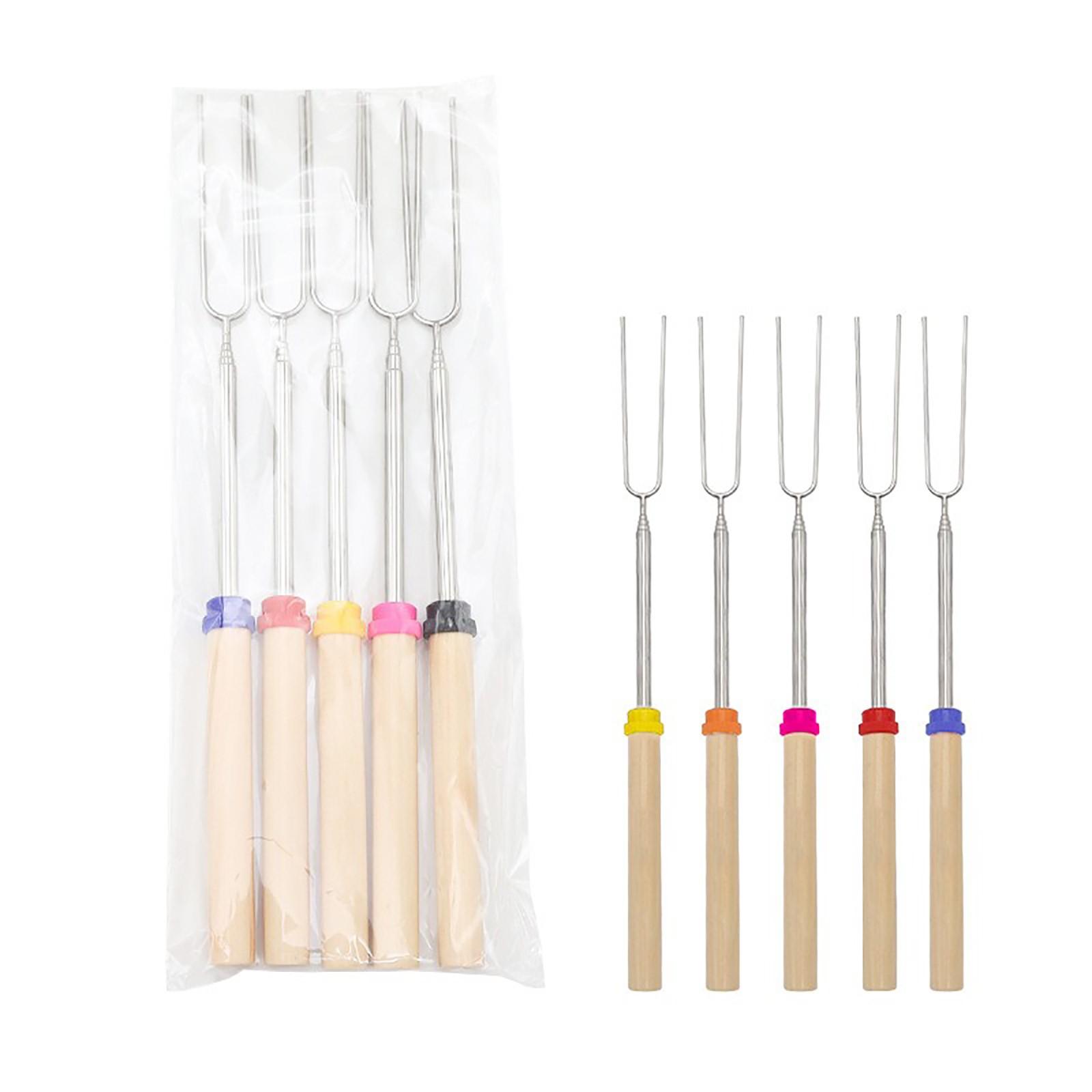 

5/8/12 шт. выдвижная вилка для барбекю из нержавеющей стали, вилка для барбекю из мяса на гриле One Size