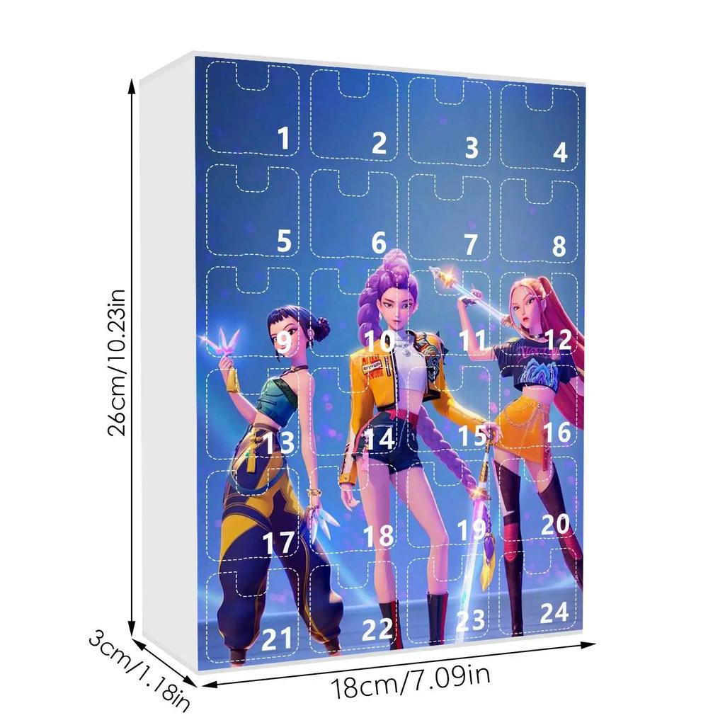 Kpop Hexenjagd 2D Acryl Anhänger Blind Box Weihnachts-Adventskalender Blind Box Rucksack Auto Schlüsselanhänger Kalender Geschenke