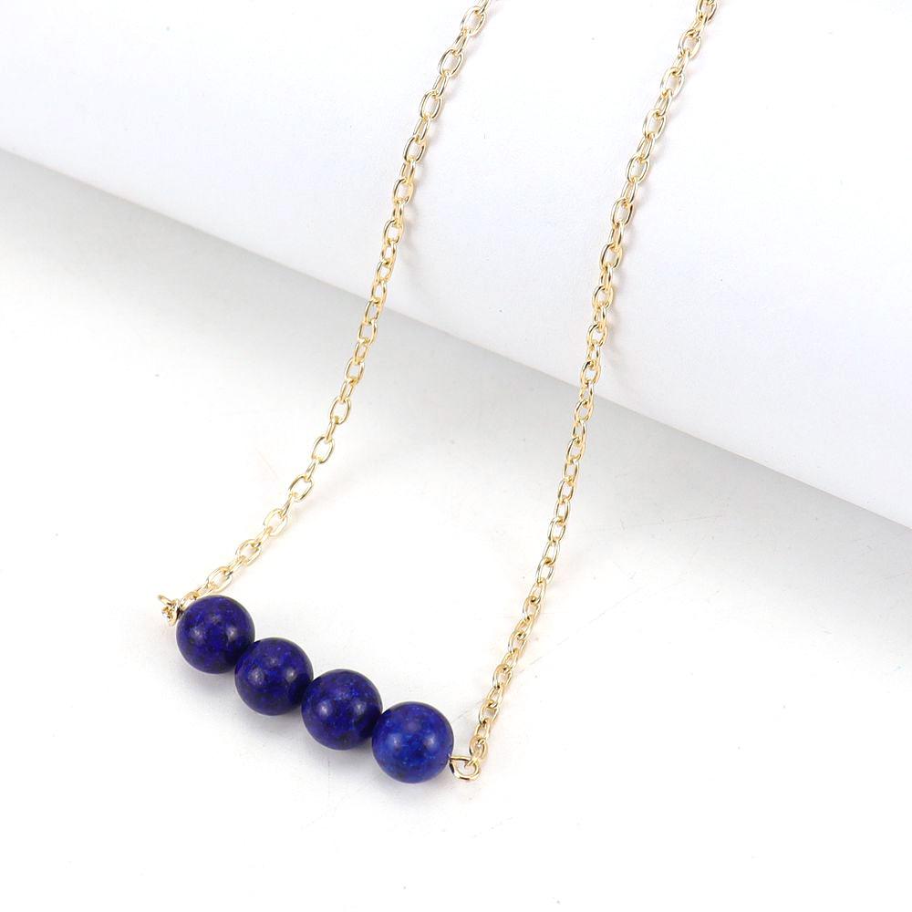 

Simple Wind Crystal Round Bead Necklace Female Bohemian Wind Necklace Amethyst Bead Necklace N159