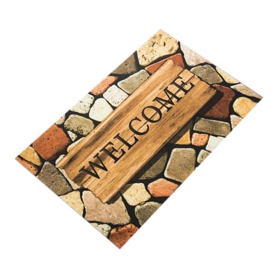 Welcome Floor Mat Non Slip Absorbent Entryway Rug Indoor Outdoor Entrance Doormat for Patio Hallway Home Decor