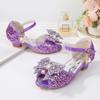 Silver Fish-Mouth Pearl Pendant Sandals - New Style, Soft-Soled Girls' Princess Shoes for Performance.