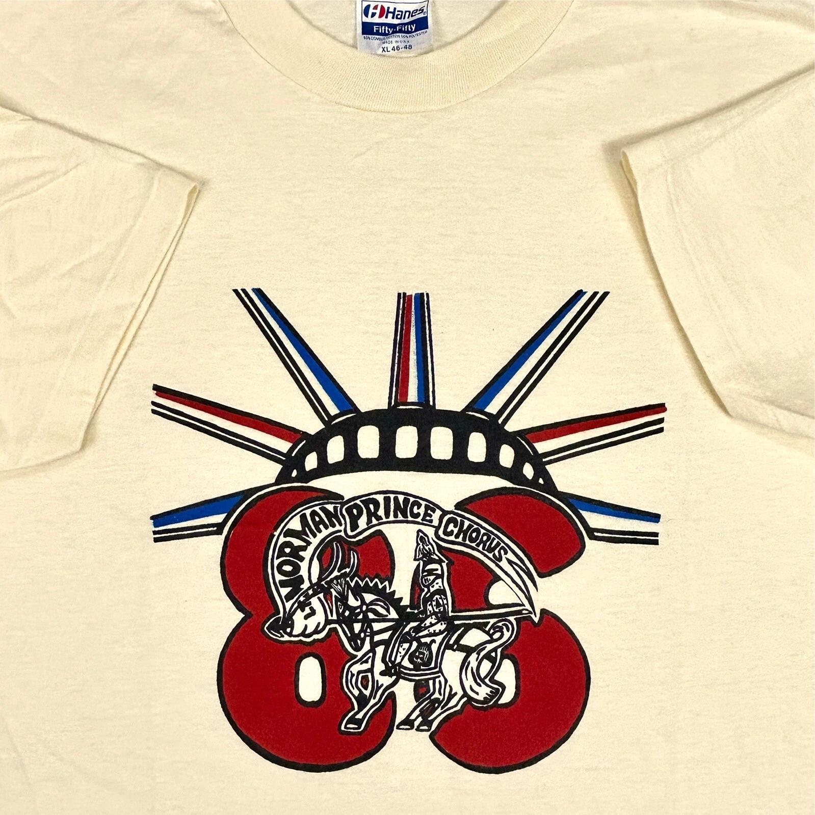 

vintage 80s NORMAN PRINCE CHORUS T-Shirt LARGE drum & bugle corps single stitch 3XL