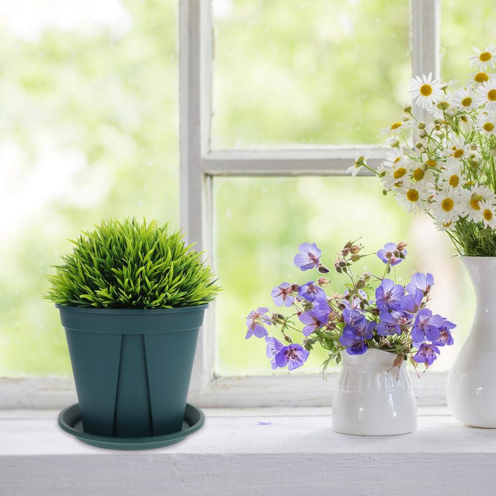 ledmomo Slit Rose Size Plastic Rooting Plastic Houseplant Pots with Guides Roots to the Bottom of the Prevents Root Set of 8 Pots, Pots, 4, Planter,