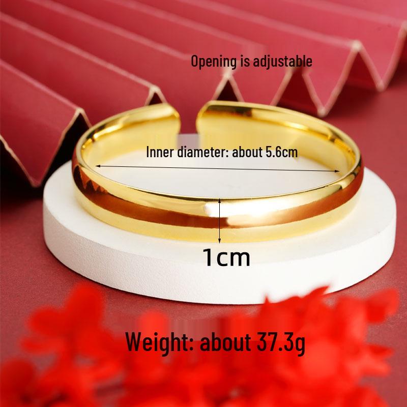 Vietnamesischer Sandschmuck Armreif mit Herzsutra: Langlebiges, sternförmiges Armband aus Messinglegierung für Damen.