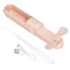 USB Handheld Small Fan with 3 Gear Adjustment Outdoor Handheld Folding Desktop Fan Power BankPink