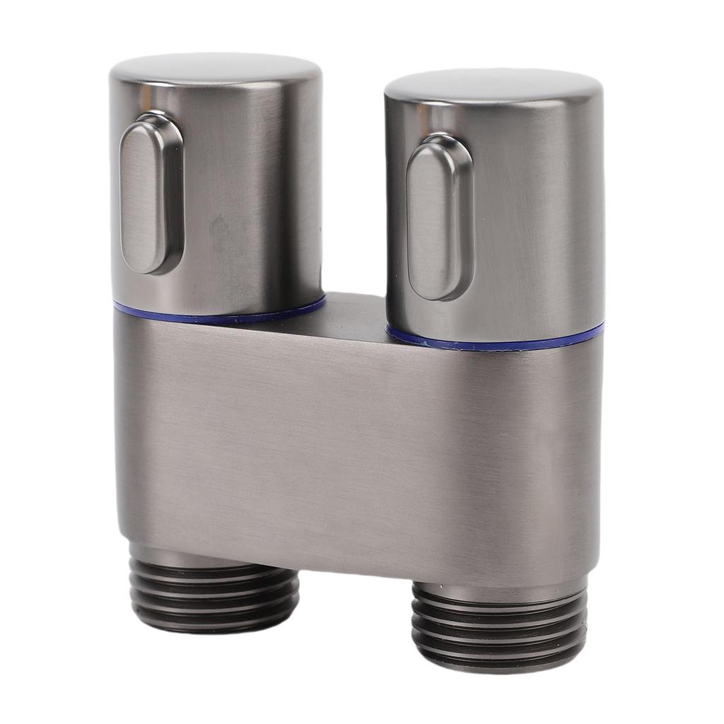 1 In 2 Out Angle Valve G1 2 Male Thread Double Control Metal Angle Valve for Bathroom Toilet Bidet Balcony