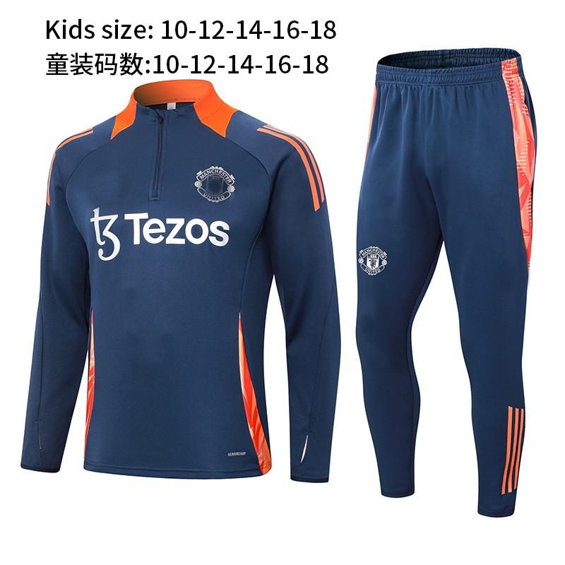 2024-'' Soccer Jersey Half-Zip Long Sleeve Training Top Men Women Kids Club Style