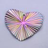 Personality Rainbow Irregular Round Heart Oval Stainless Steel Charm For Jewelry Making Bulk Supplies DIY Simple Earring Pendant