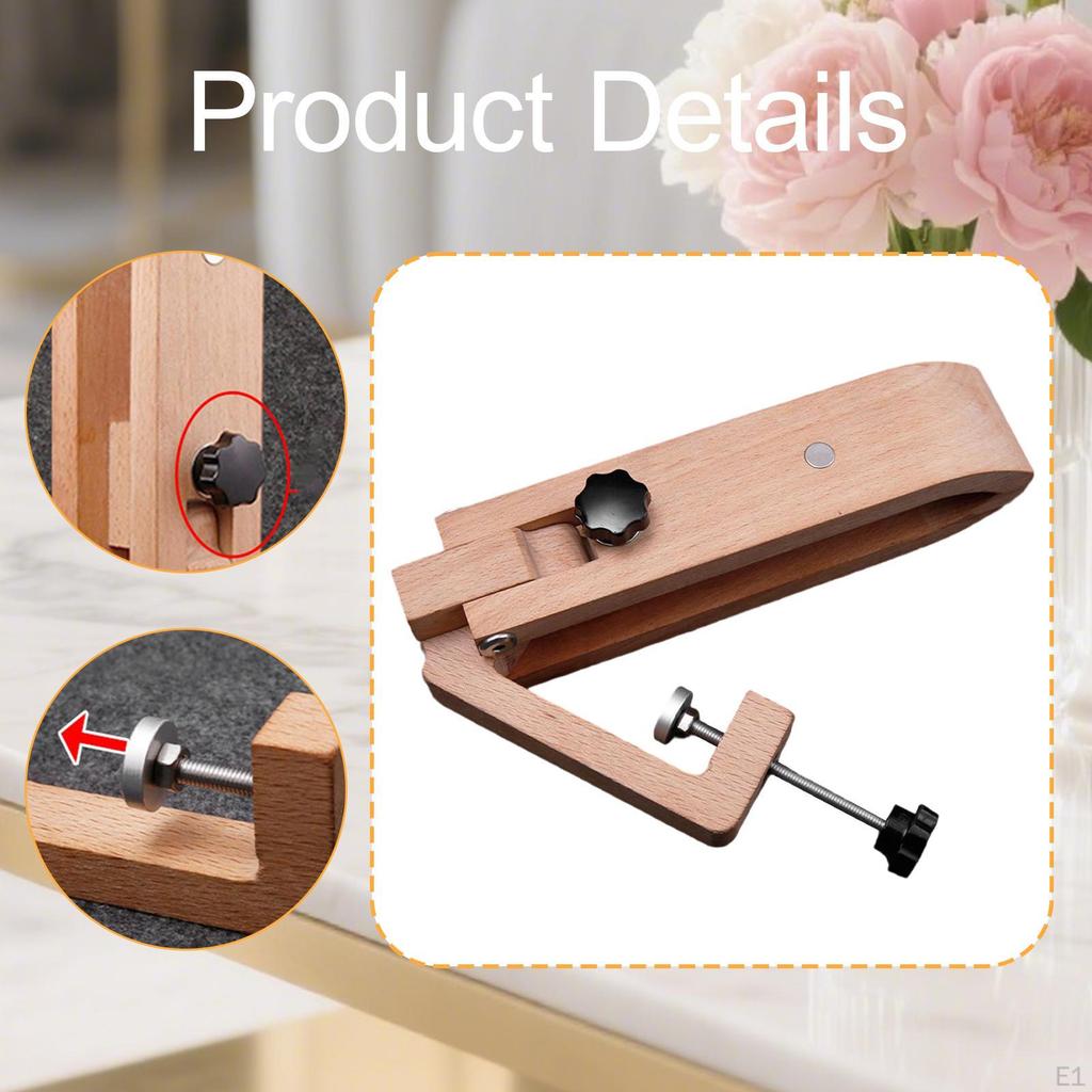 Leder Nähklemme Werkzeug, Nähbock Klemme, Multifunktionales Faltbares Holz Desktop Gestell,