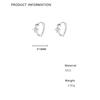 S925 Sterling Silver Geometric Style Ear Cuff Women's Flashy Zircon Star Earrings Hoop Earrings for Women Jewelry YB-XY-171
