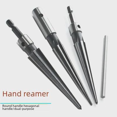 Handkegelreibahle für die Holzbearbeitung, 5–16 mm – Rund- und Sechskantgriff für elektrische Bohrmaschinen, Senken, Anfasen, Stanzen.