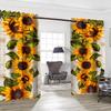 2 Pcs Sunflower Print Curtains,suitable for Bedroom,living Room Kitchen Decoration,home Decoration,window Decoration